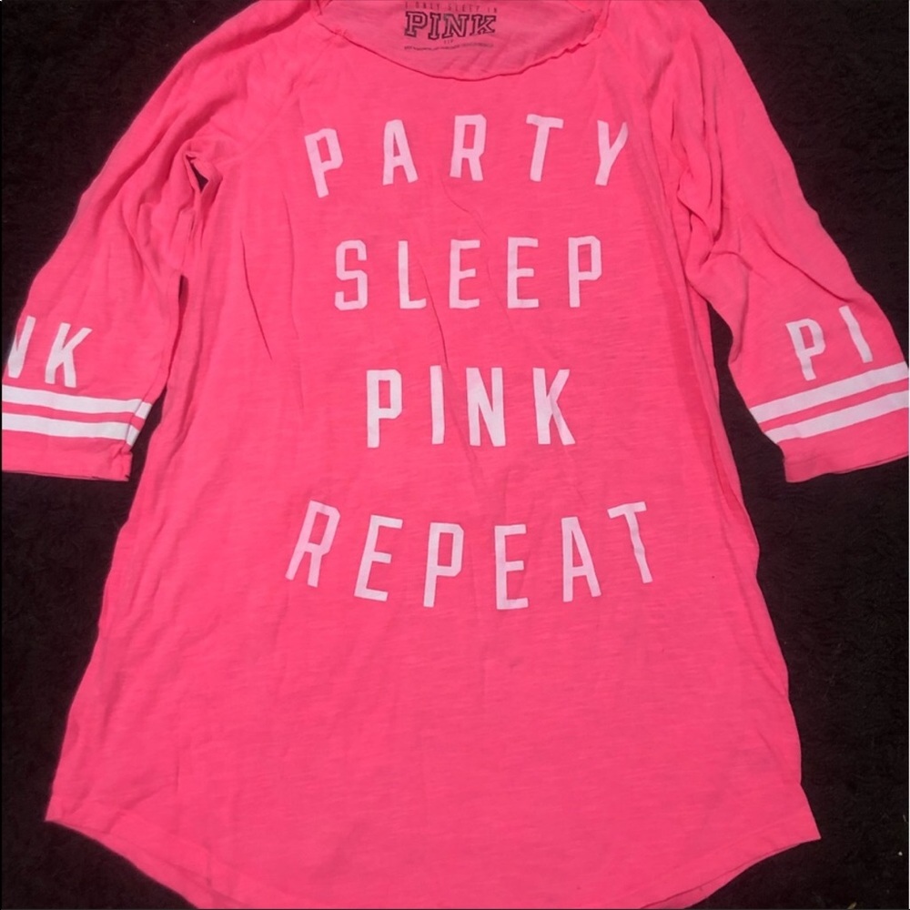 2 PINK pajama shirts